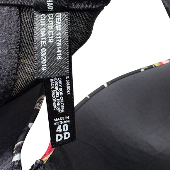 Torrid Curves Womens Bra 40DD Black Sun Moon Push Up Plunge Padded Underwire - Picture 10 of 12